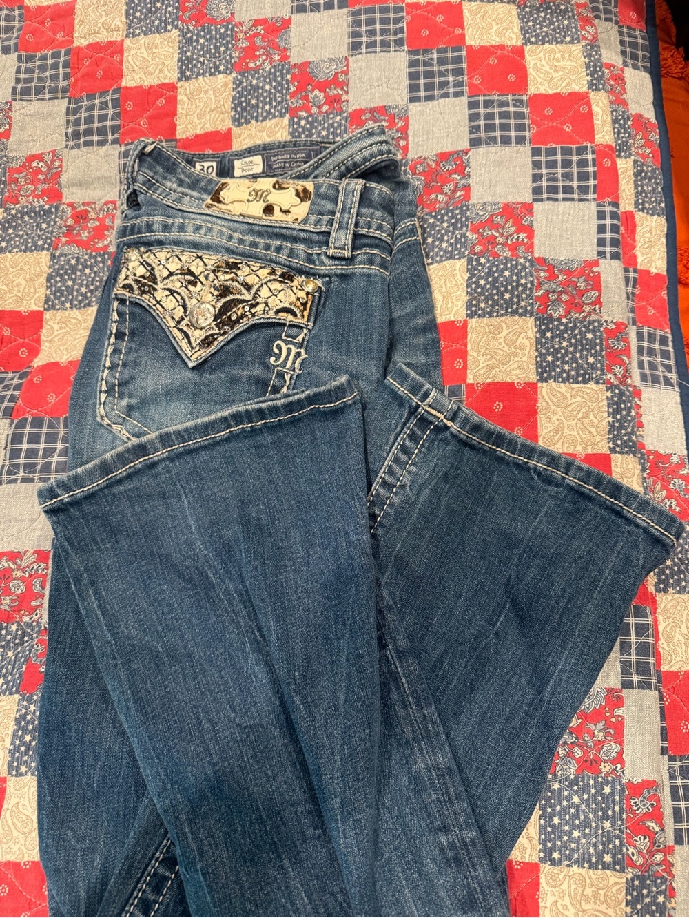 Miss Me Dark Blue Embellished Bootcut Jeans